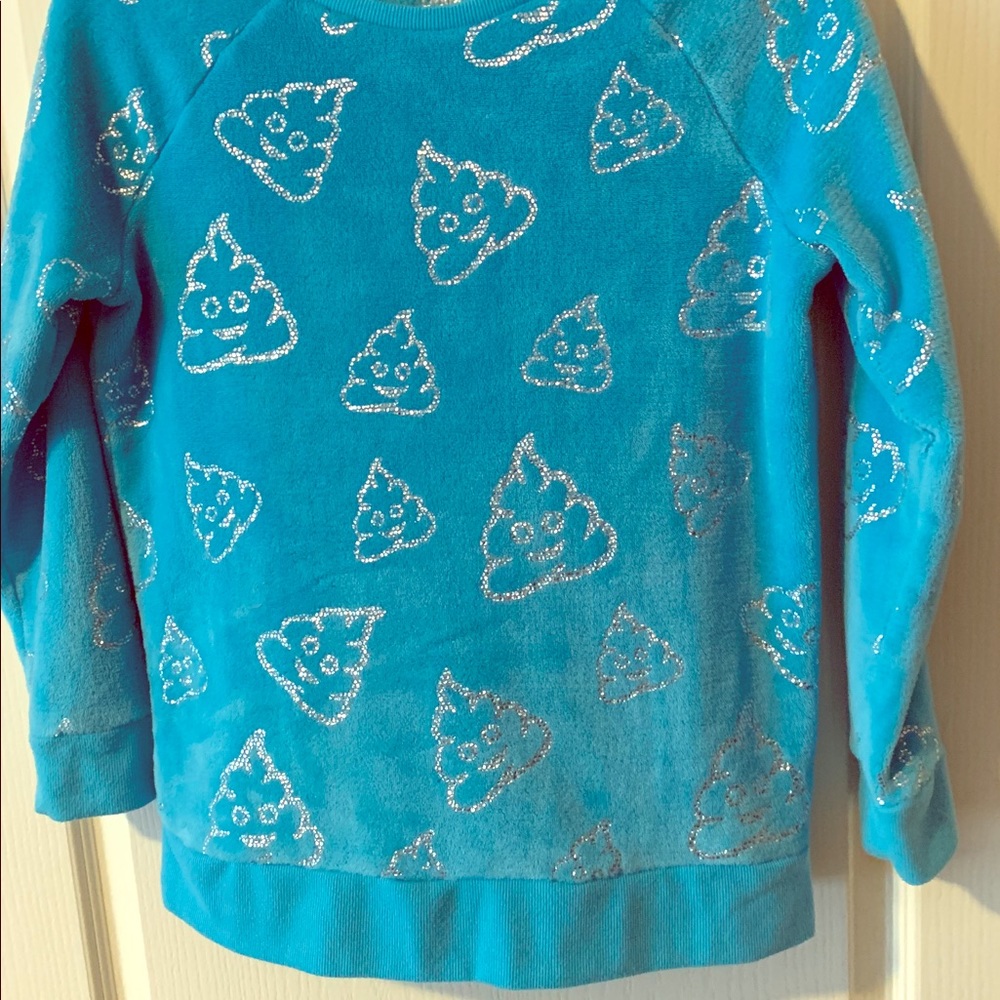 Girls Original Justice Poop Emoji Sweater